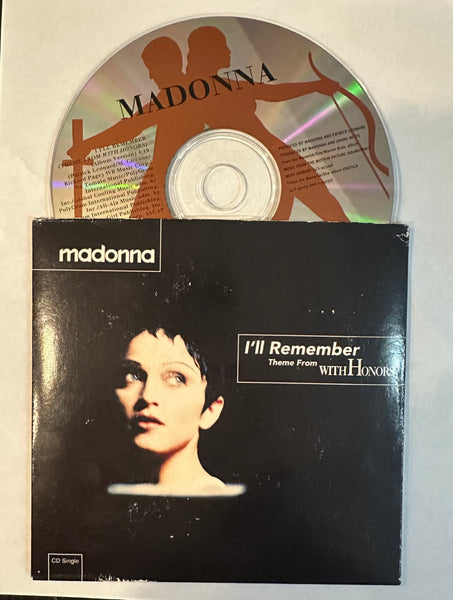 Madonna, I'll remember 2 track CD single card stock used