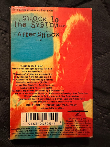 Billy Idol Shock To The System (Cassette Single) Used Borderline MUSIC