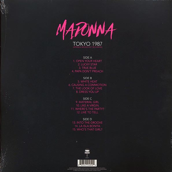 Madonna - Tokyo 1987 LIVE Who's That Girl Tour - Japan - 2xLP (Red