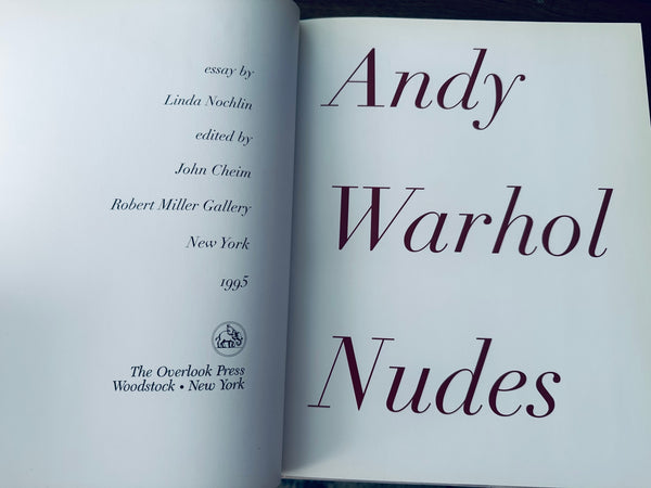 Andy Warhol Nudes hardcover book used (US shipping only