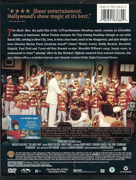 The Music Man 1962 DVD (Shirley Jones) DVD - NEW – Borderline MUSIC