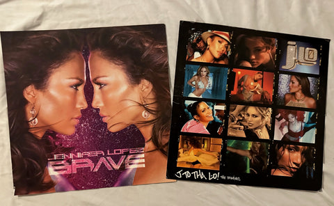 Jennifer Lopez- 2 PROMO Poster Flats - BRAVE and J-to-tha-LO! REMIXES - Used