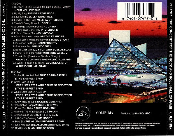 The Concert for the ROCK AND ROLL Hall Of Fame (2CD) Various - Used ...