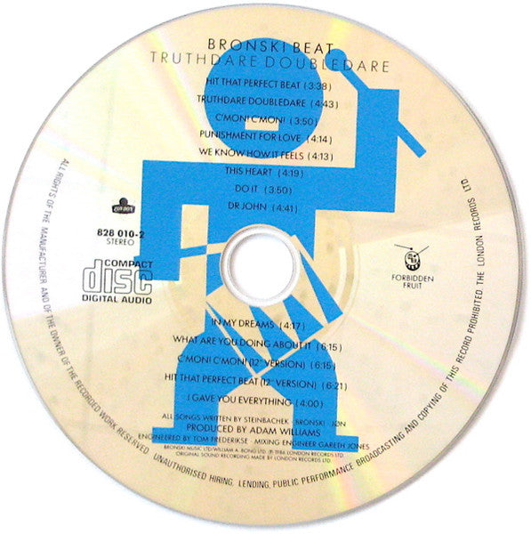 Bronski Beat - Truthdare Doubledare (Import + Bonus) CD - Used