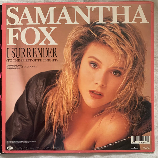 Samantha Fox Naughty Girls Need Love Too I Surrender 12 Remix L Borderline Music 