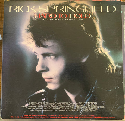 Rick Springfield - Hard To Hold Soundtrack LP Vinyl - Used