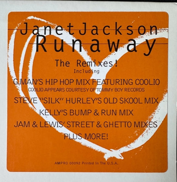 Janet Jackson Runaway 12 Single Lp Vinyl Used Borderline Music