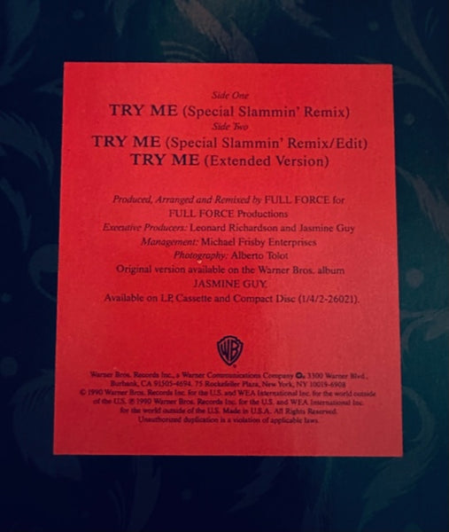 Jasmine Guy TRY ME 12" single remix LP Vinyl Used Borderline MUSIC