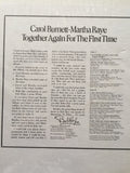 Carol Burnett & Martha Raye - Together Again for the first time (Original LP) Used