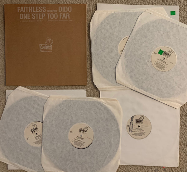 Faithless: Lot of 4 12" Promotional LP remix Vinyl: God Is A DJ, Bring My Family Back, One Step Too Far, Take The Long Way Home (USA ORDERS ONLY due to weight)