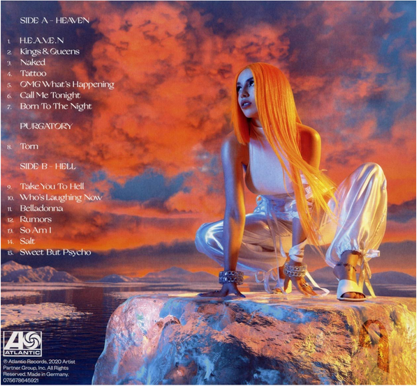 ava max HEAVEN HELL lp レコード オレンジ ブルー Ava Max - HEAVEN & HELL (Limited Neon Orange Vinyl) LP -New