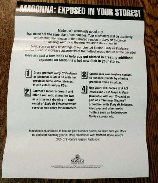 Madonna - Body Of Evidence ''Passion Pack'' PROMO Box Set