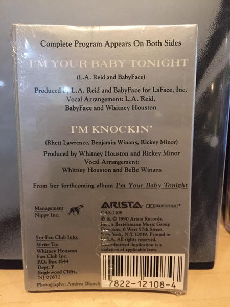 Whitney Houston - I'm Your Baby Tonight -Cassette single