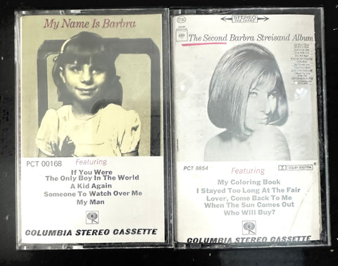 Barbra Streisand Two  60s albums on cassette tape - used