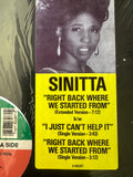 Sinitta  12 inch single - Right back where we started LP vinyl - Used