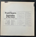 Frank Sinatra vinyl - September Of My Years LP - Used