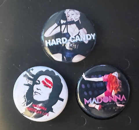 Madonna three pins: Hard Candy, Confessions, American Life