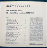 Judy Garland original live songs 1940 - 1969 on double import LP vinyl used