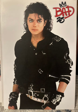 Michael Jackson BAD 25 official promo poster / print  11x17