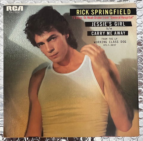 Rick Springfield Jessie’s Girl 45 record vinyl - used