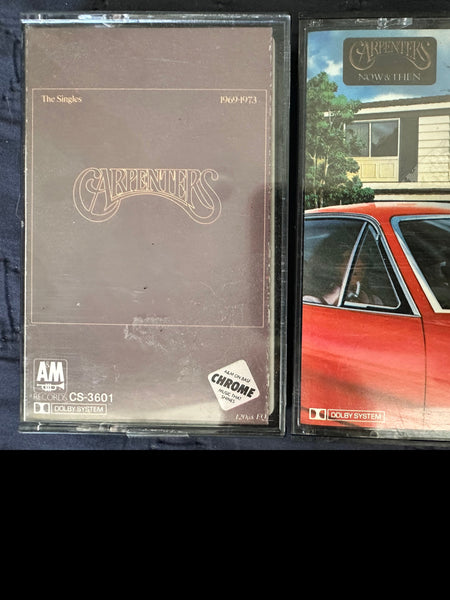 Carpenters, 2 cassette tapes: The Singles, and Now And Then - Used