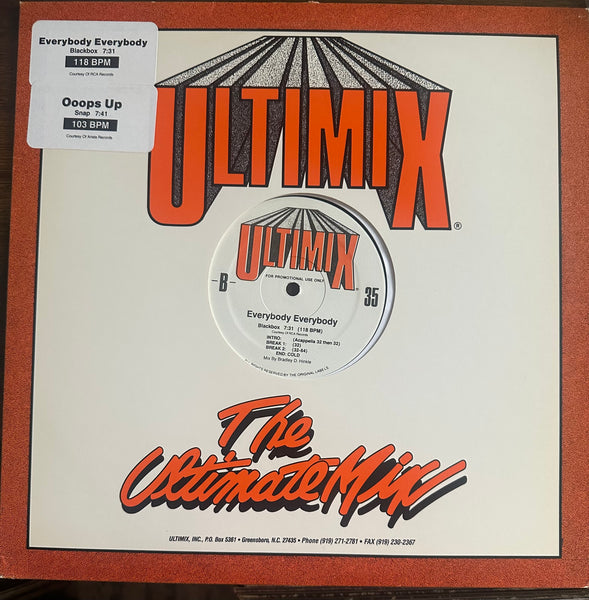 Ultimix 12" Single Vinyl - Snap! & Black Box (remixes) LP Single - Used