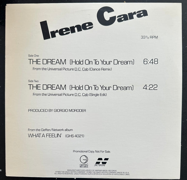 Irene Cara - The Dream (PROMO) 12" single LP Vinyl. -used