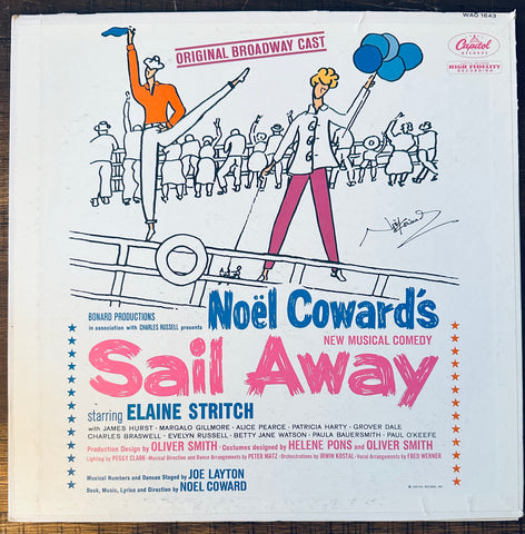 Elaine Stritch in the Broadway original musical Sail Away original LP vinyl gate fold