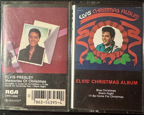 Elvis Presley two Christmas cassette tapes used