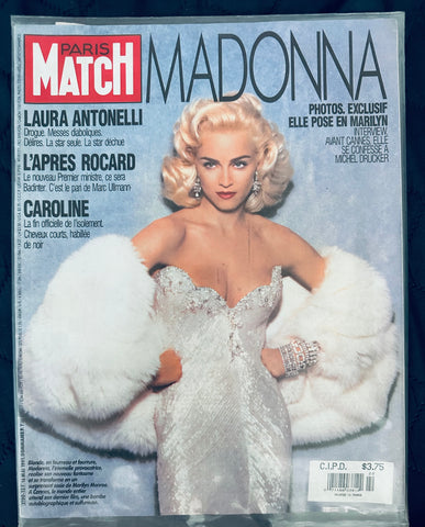 Madonna - Paris Match Magazine with fold out Truth Or Dare Movie poster