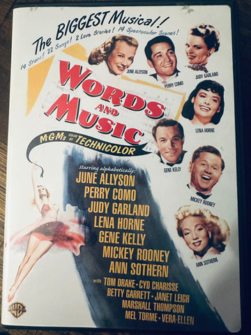 Words and music, MGM’s technicolor biggest musical DVD used