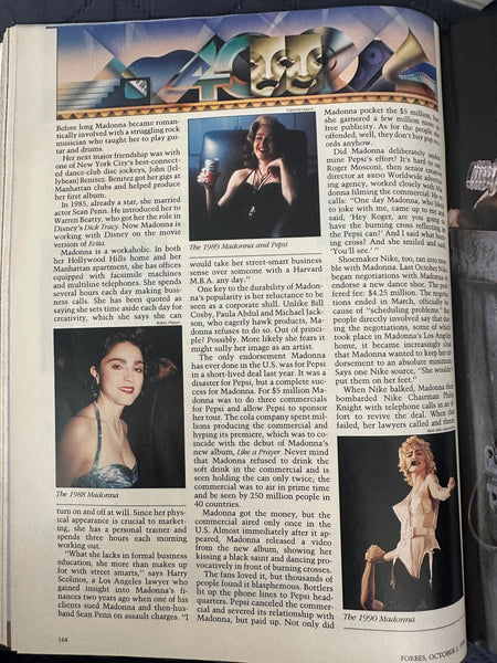 Madonna Forbes Magazine US 1990 – Borderline MUSIC