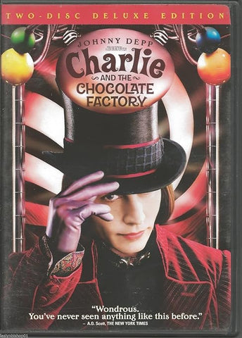 Charlie and the Chocolate Factory (Johnny Depp) Deluxe Edition 2xDVD - NEW