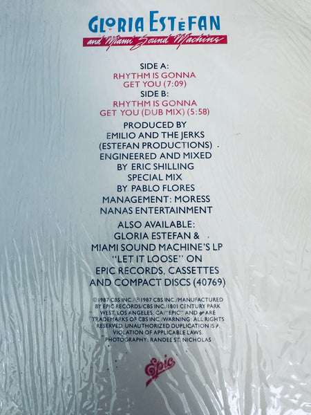 Gloria Estefan & the Miami Sound Machine 12” single - Rhythm is Gonna ...