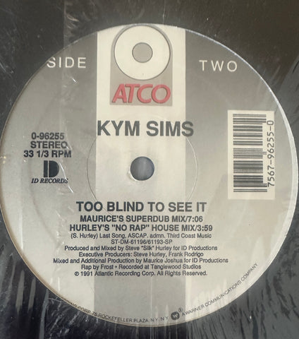 Kim Sims two blind to see it  12" LP single remix of vinyl use