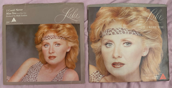 Lulu-- 2 original 80s 45 vinyl records - used