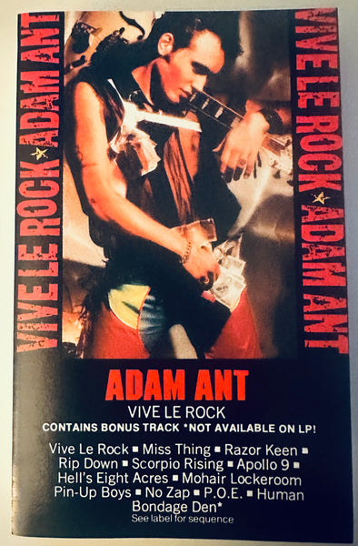 Adam Ant - Vive Le Rock cassette tape - used