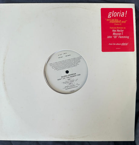 Gloria Estefan 12” single - Don’t let this moment end  promo #1  LP vinyl - used