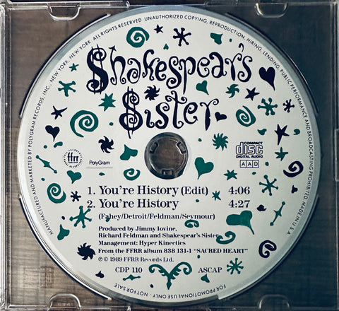 Shakespear’s Sister your history promo CD single