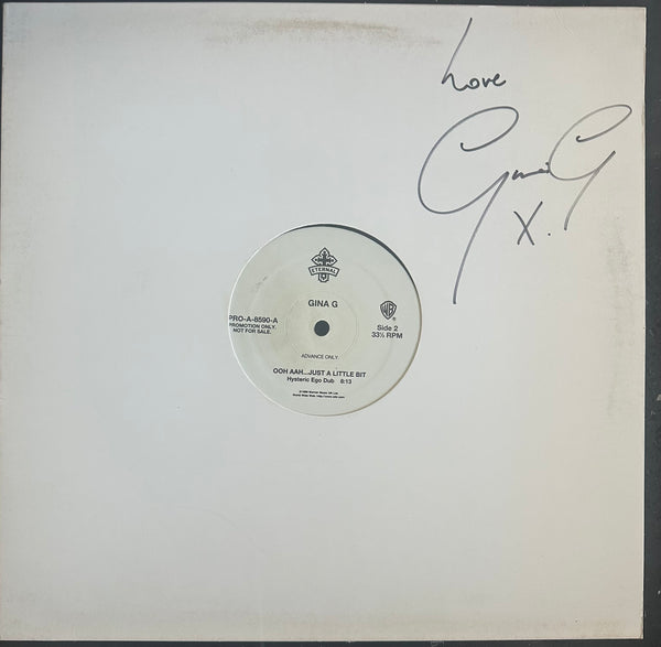 Gina G ooh ahh....Just A Little Bit (Signed Promo 12" Single) LP Vinyl -