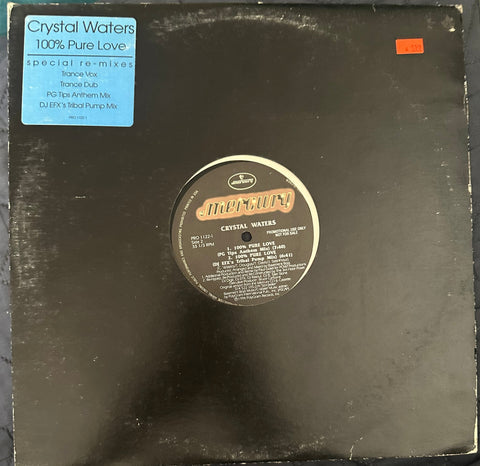 Crystal Waters 100% Pure Love (12" Single) LP PROMO Vinyl - Used
