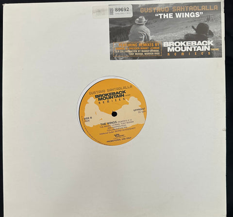 Gustavo Santaolalla ‎– The Wings (Brokeback Mountain Theme) (Remixes)  12" Single LP PROMO Vinyl - Used