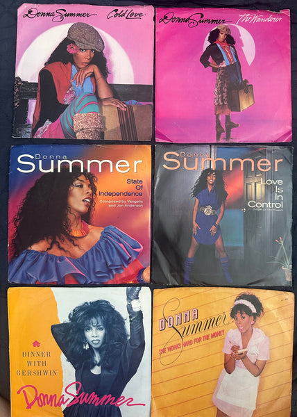 Donna Summer - LOT of six 45 records vinyl - Used