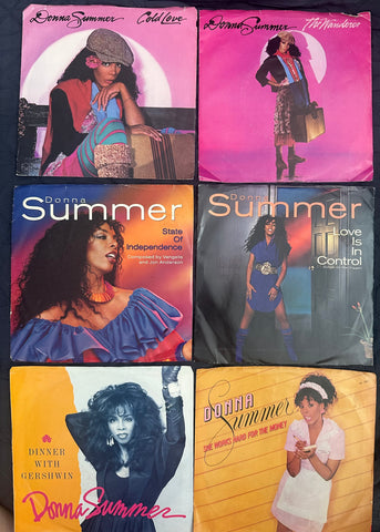 Donna Summer - LOT of six 45 records vinyl - Used