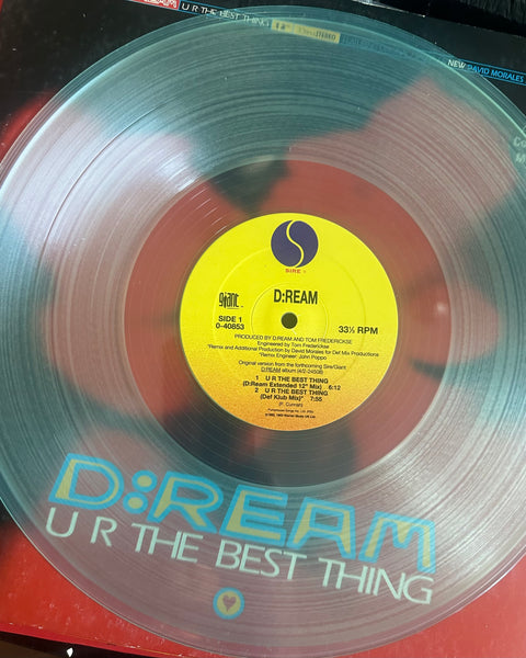 D:REAM - U R The Best Thing (Ice Blue Clear Vinyl)  12" Single LP Vinyl - Used