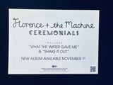 Florence + The Machine CEREMONIALS - 5x7 promotional item -