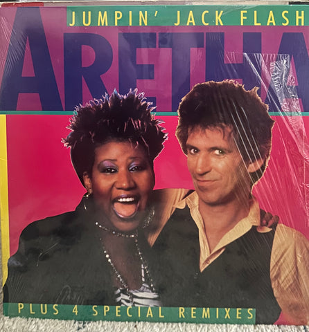 Aretha Franklin jumpin' jack flash (remixes)  12" Single  vinyl LP - used