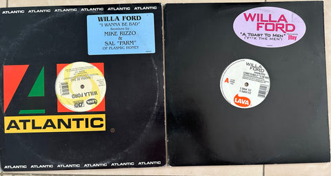 Willa Ford - 2 LPs I Wanna Be Bad / A Toast To Me (F**k The Men)  12" singles - Used