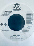 Madonna -- Bad Girl / Fever  45 record 7" vinyl