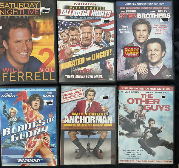 Will Ferrell - 6 films DVD Lot - Used (USA Orders ONLY)